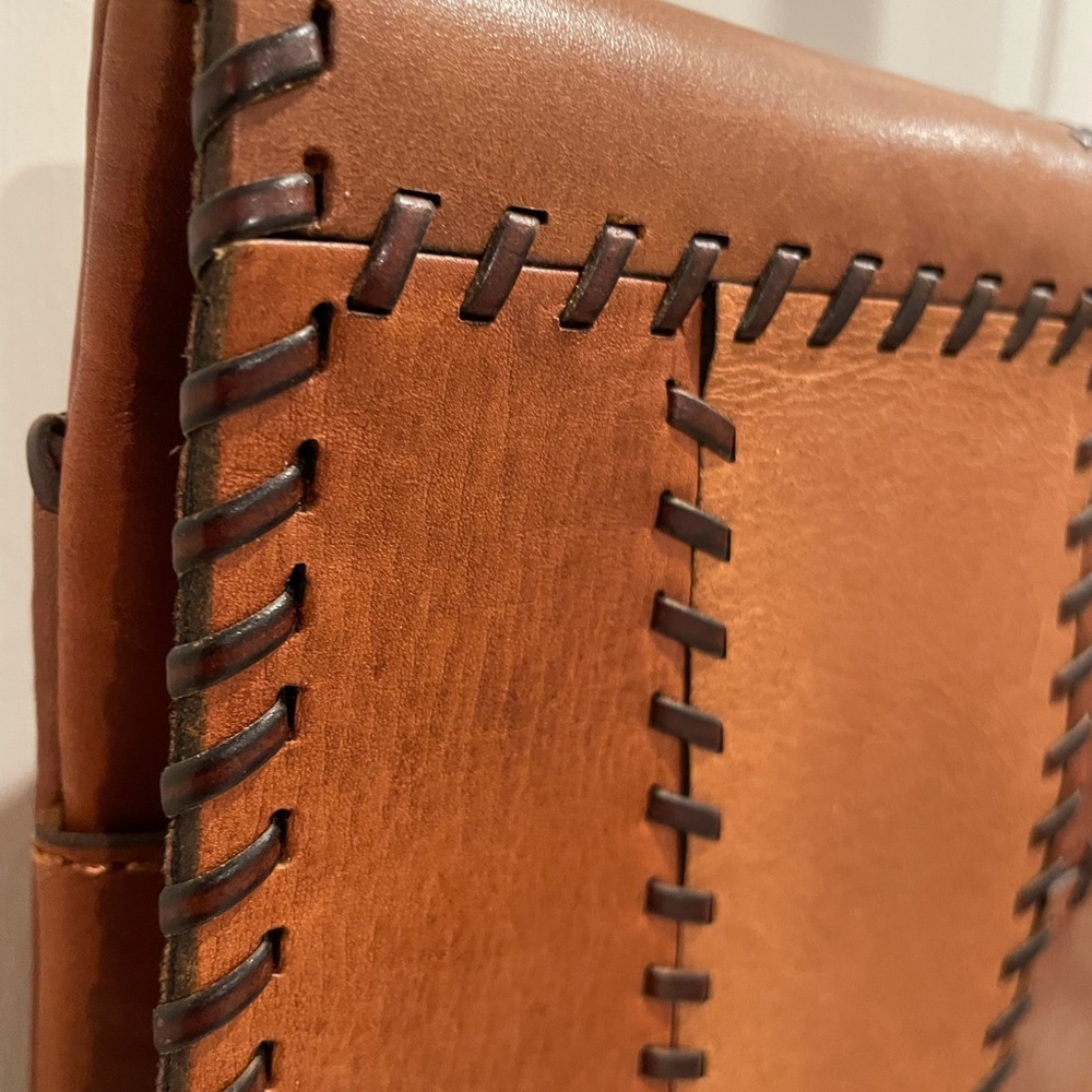 Patricia Nash Patchwork 100% Italian Leather Crossbody Bag. The Granada Bag. - Picture 3 of 16